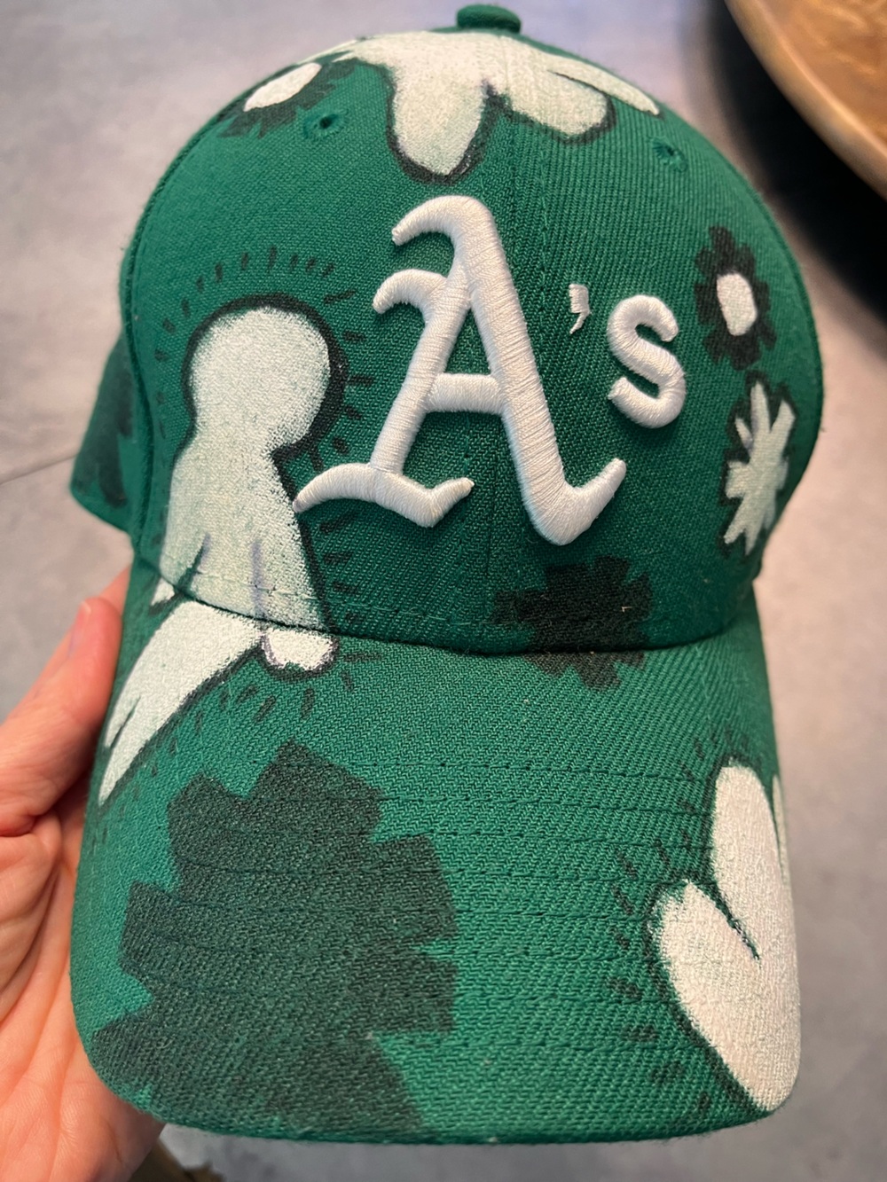 New Era Oakland A's 39THIRTY Green Floral Baseball Hat S/M